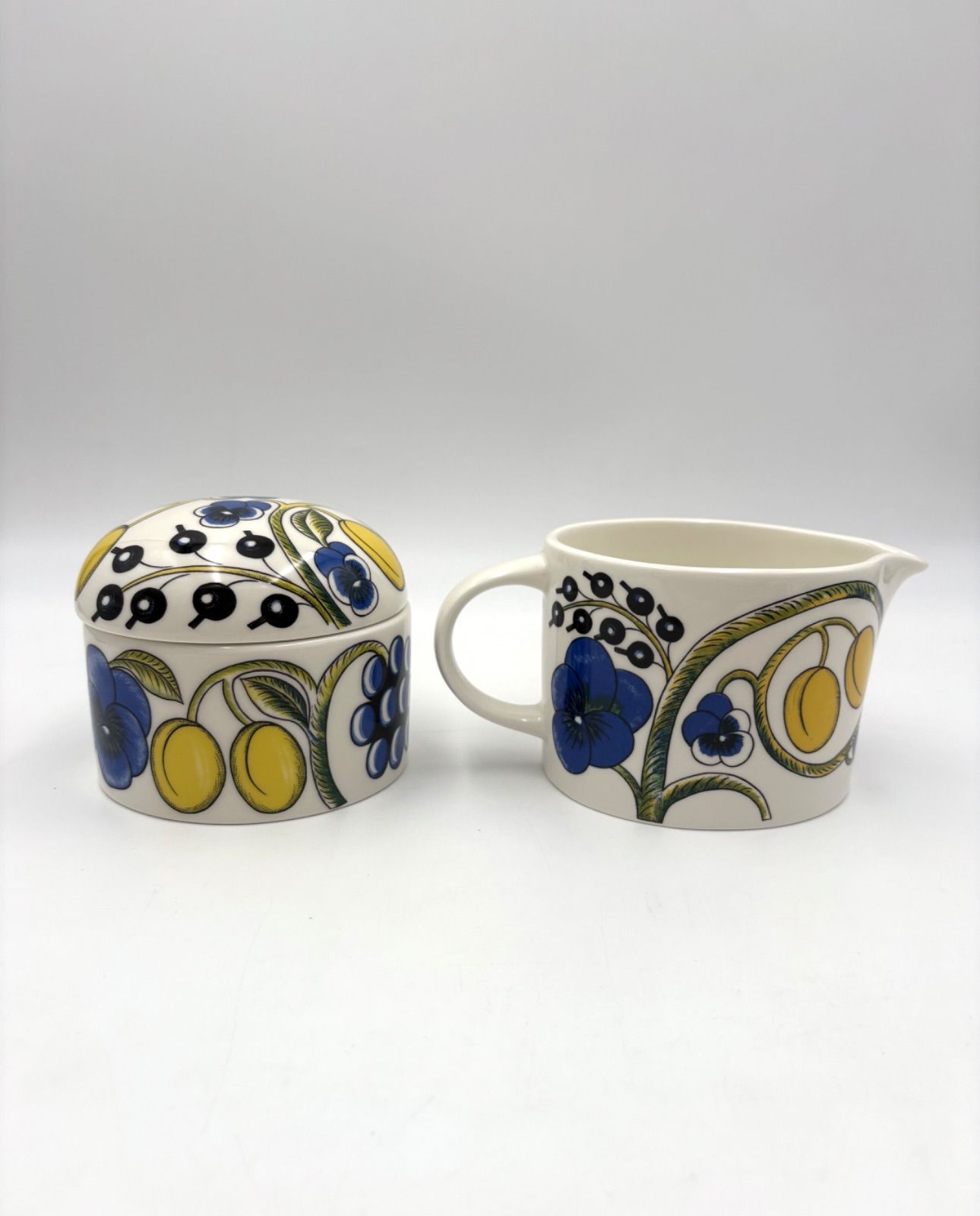 ♥保管品 ARABIA アラビア パラティッシ イエロー ジャー 蓋付き ピッチャー 2点セット