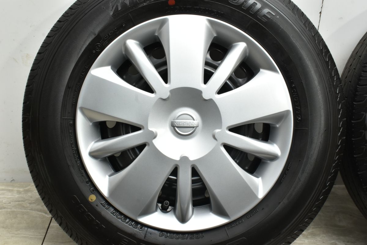  製 新車外し ニッサン NV 200 バネット 2 WD 14 in 5 J 45 PCD 114 3 ブリヂストン エコピア R 680 165 80 LT 4本 納車外し 14インチ タイヤ ホイールセット