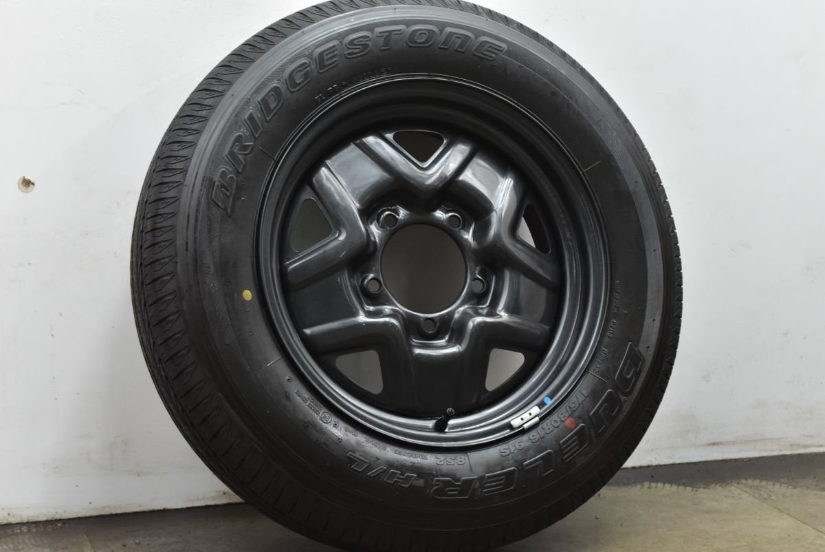 新車外し スズキ JB 64 ジムニー 16 in 5 J 22 PCD 139 7 ブリヂストン デューラー H L 852 175 80 R 1本 スペア