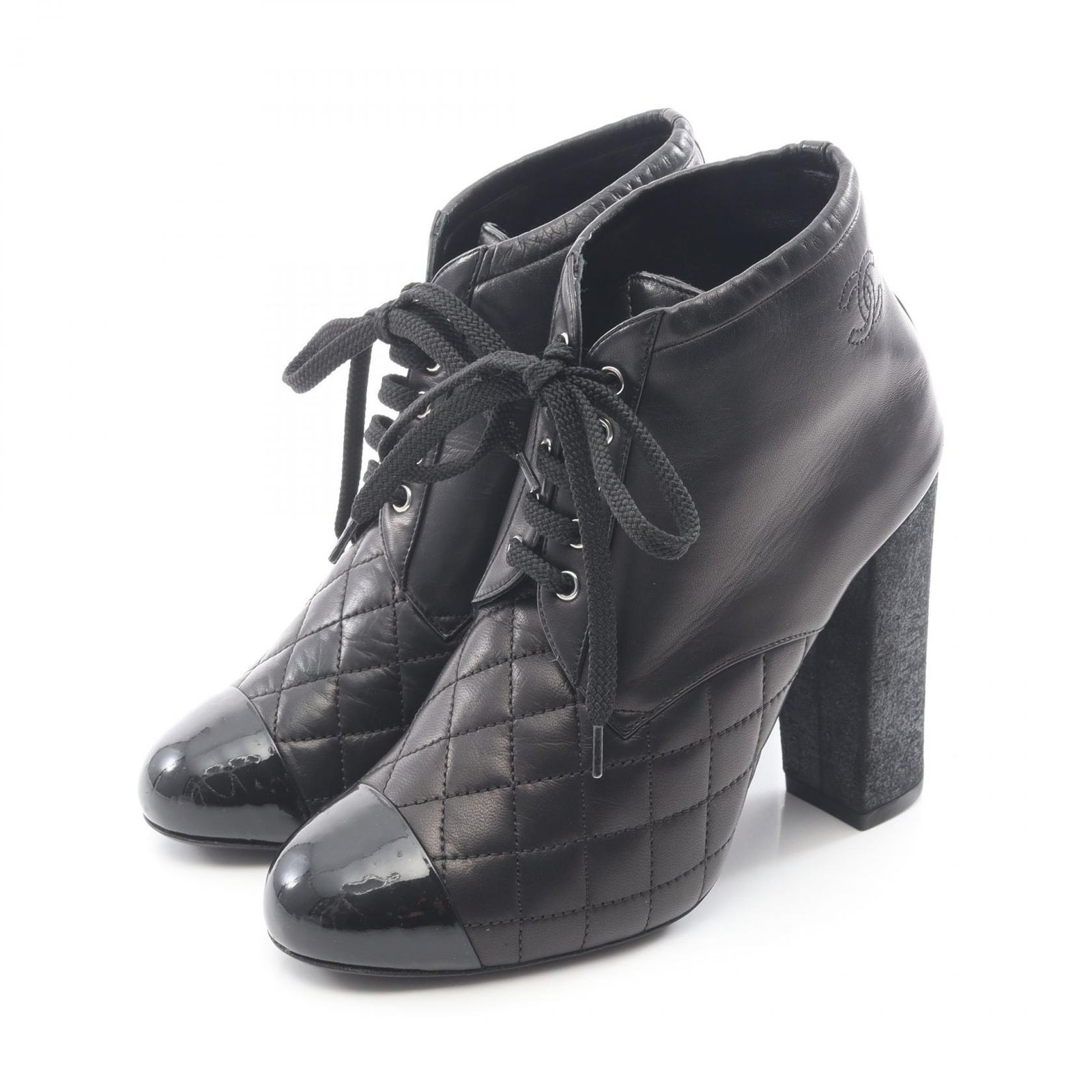 CHANEL シャネル ココマーク キルティング ブーツ