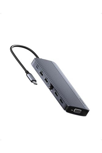 Anker USB C ハブ 14 in 1 Triple Display 4 K 60 Hz HDMI 1080 p VGA 100 W PD対応 5 Gbps 高速データ転送 Cポート Aポート MacBook Pro Air 他mm