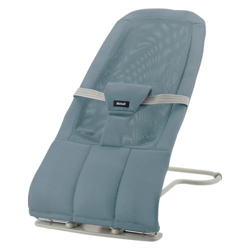 リッチェル バウンシングシートN ブルー 1カ月?24カ月 折り畳み 軽量コンパクト メッシュシート 通気性 洗濯機 丸洗い 清潔mm