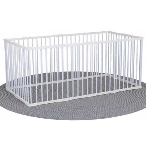 iimono 117 ペットサークル 犬 サークルケージ ペットフェンス ドア付き ゲージ ペット柵 室内 ドッグサークル 12面 簡単組み立て レイアウト自由 173 89 68 5 cm ホワイト mm