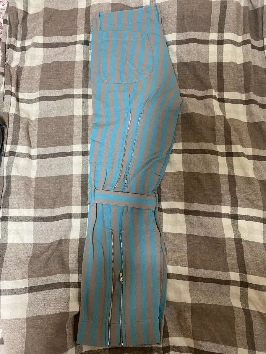 24 fw stripe bondage pants