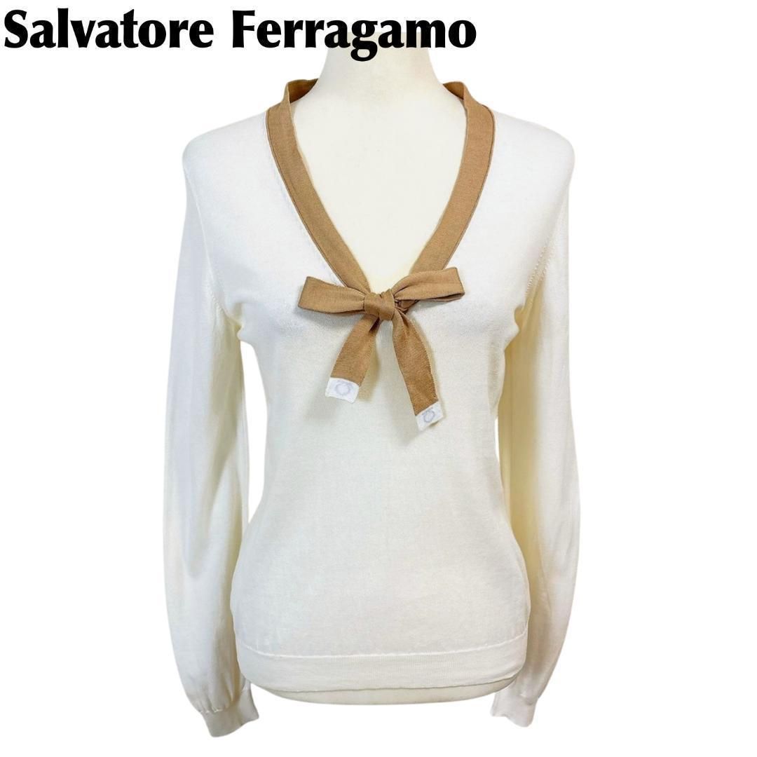 Salvatore Ferragamo ガンチーニリボンタイ ニット M