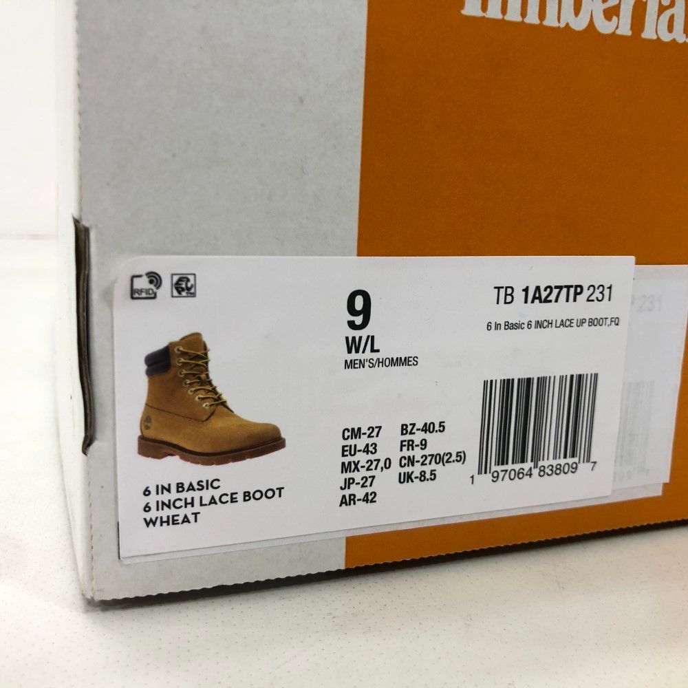  07 w 1155 Timberland ティンバーランド 6インチ ウォーターレジスタント メンズ ブーツ 1 A 27 TP ウィートカラー cm 品 エンジニアブーツ ブーツ 革靴
