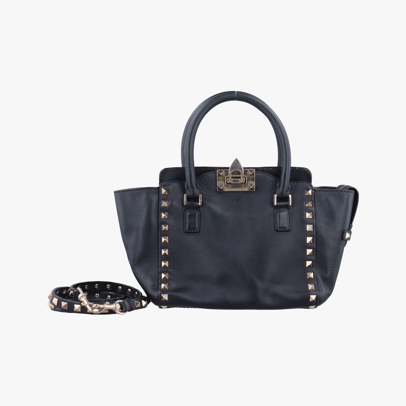 ヴァレンティノValentinoロックスタッズ ブラック レザー BG