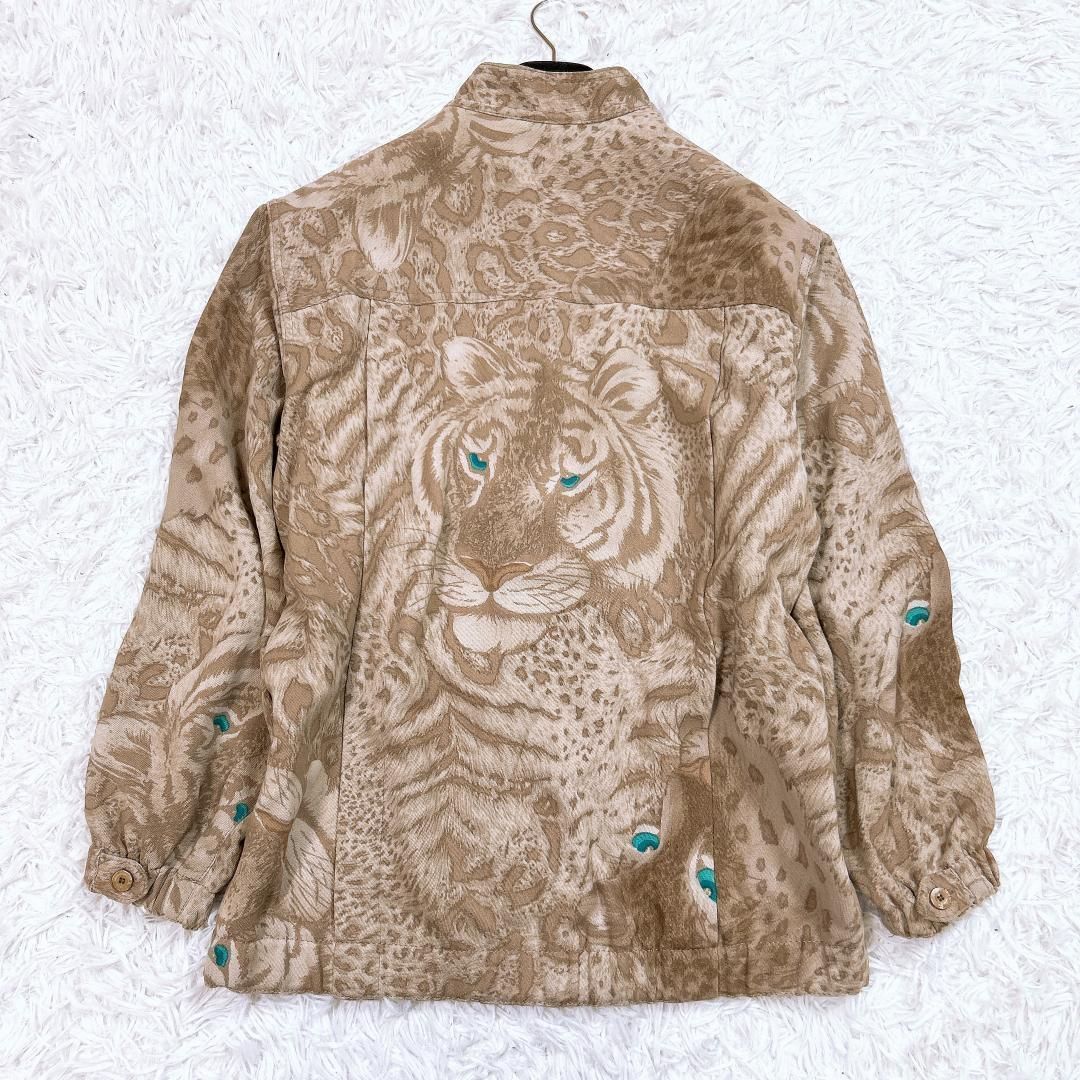 【美品】伊太利屋 GK コレクション 豹柄 ブルゾンジャケット アニマル柄 レディース 【美品】伊太利屋 GK コレクション 豹柄 ブルゾン
