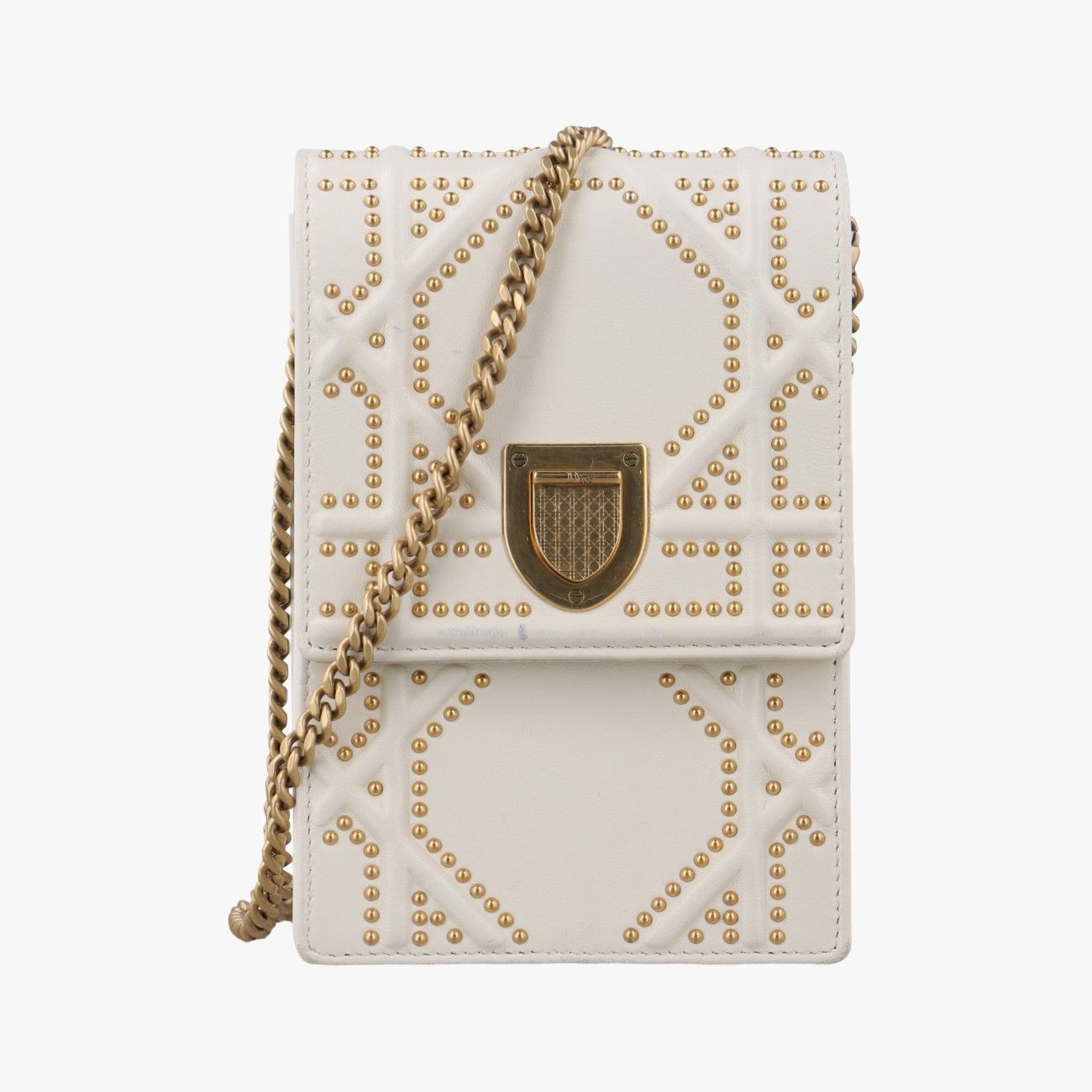 クリスチャンディオールChristian Diorディオラマ ホワイト レザー 08 BO 0197