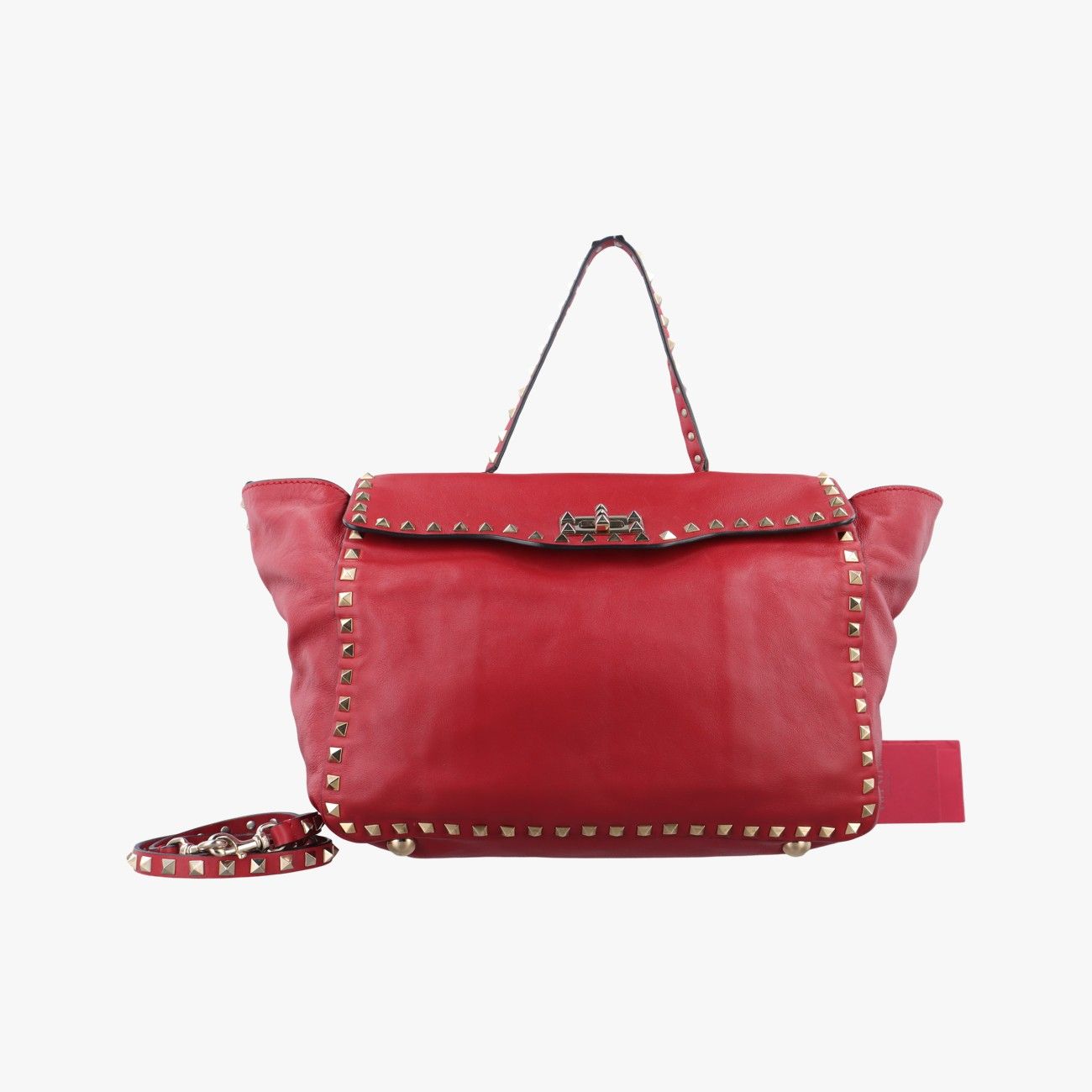 ヴァレンティノValentinoロックスタッズ レッド レザー BS