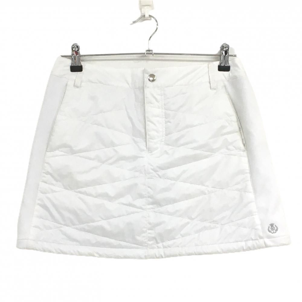 新品　セントアンドリュース　中綿スカートS　白ホワイト　定価33000円 セントアンドリュース 中綿スカート 白 サイド切替 内側インナーパンツ