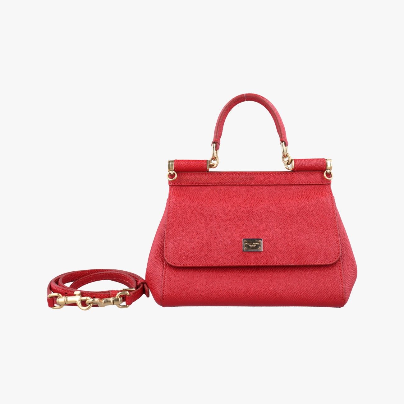 ドルチェ＆ガッバーナDolce Gabbanaシシリー レッド レザー 54