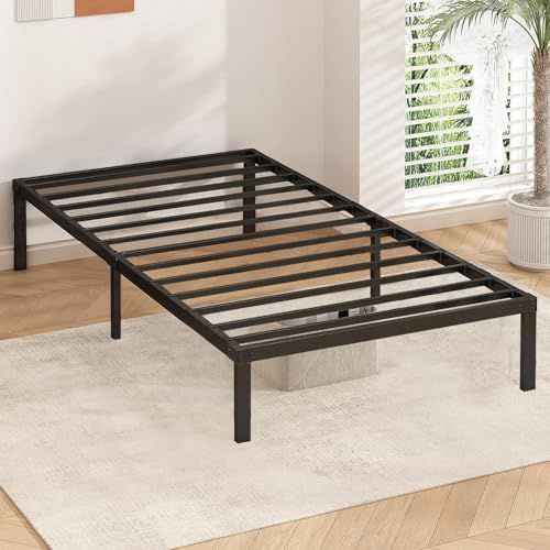 ベッドフレーム シングル シングルベッド ハイスタイル 耐荷重300 kg ヘッドレス メタル ベッド フレーム 幅約97 長さ約197 cm 高さ約30? 頑丈 パイプベッド 耐久性 通気性 組立簡単 5年安心保障 m