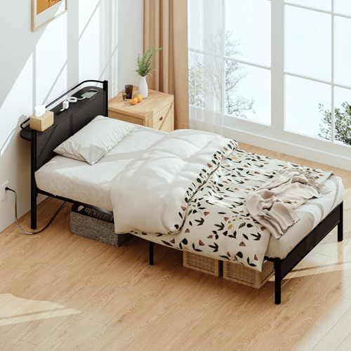 LunarLight スチールパイプベッド ベッドフレーム 幅97.5奥行き217.5高