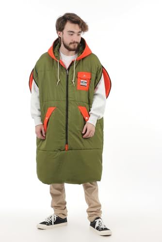 寝袋になるプルオーバージャケット 着る毛布ダメ着 シュラフ アウトドア ルームウエア ナイトウエア 室内着 m