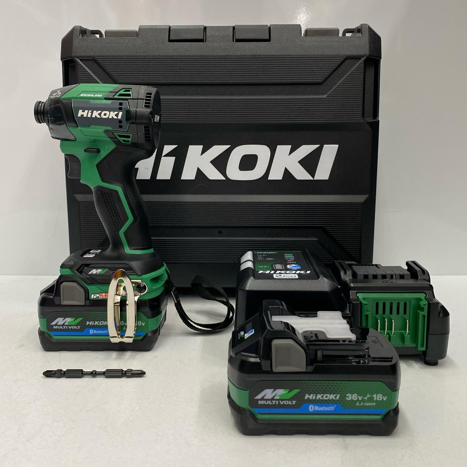 HiKOKI ハイコーキ コードレスインパクトドライバ 36 V WH DD アグレッシブグリーン ♥品 付属品完備