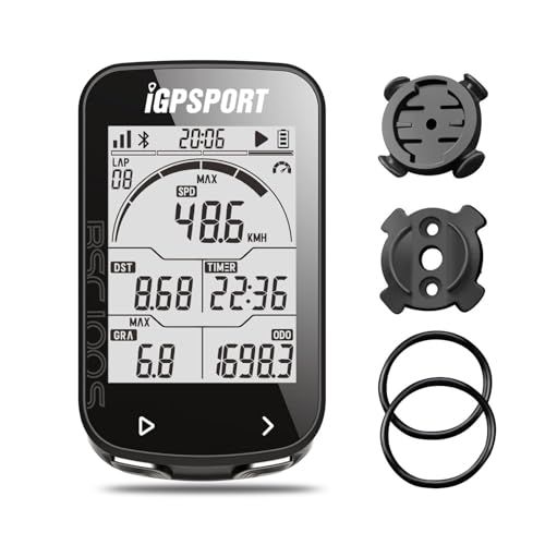 iGPSPORT BSC 100 S サイクルコンピュータ GPSサイコン 自転車スピードメーター Bluetooth 5.0-ANT 対応ワイヤレスケイデンス スピードセンサー＆パワーメーター Type-C 高速充電と2.6インチ大型 LCD 自動バックライト m