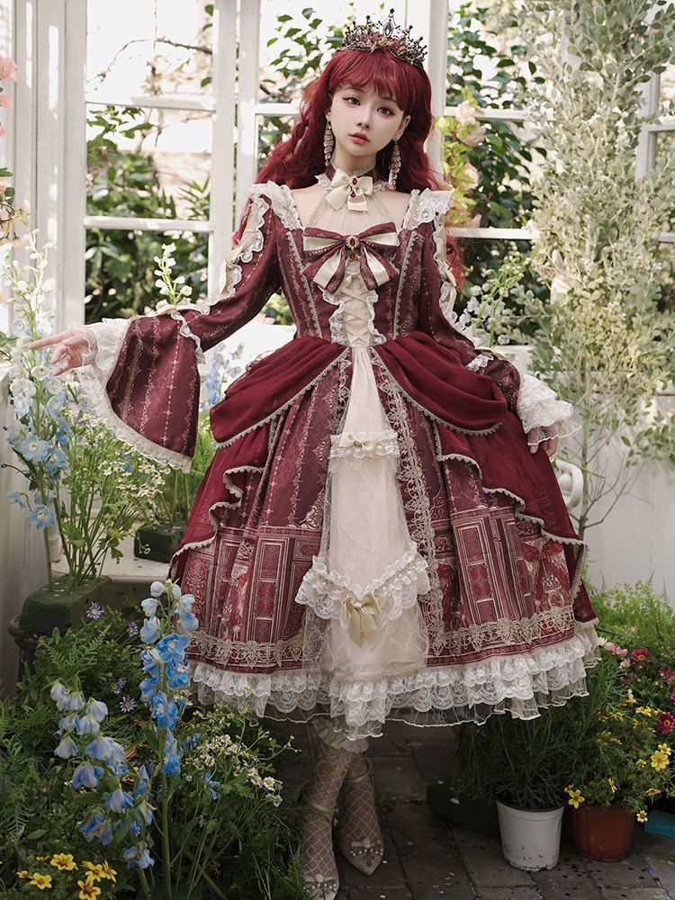 バロック風姫系ロリータ花嫁ロリータドレス コスプレ衣装 ウェディングゴスロリ lolitaワンピース 感 舞台衣装 イベント向け