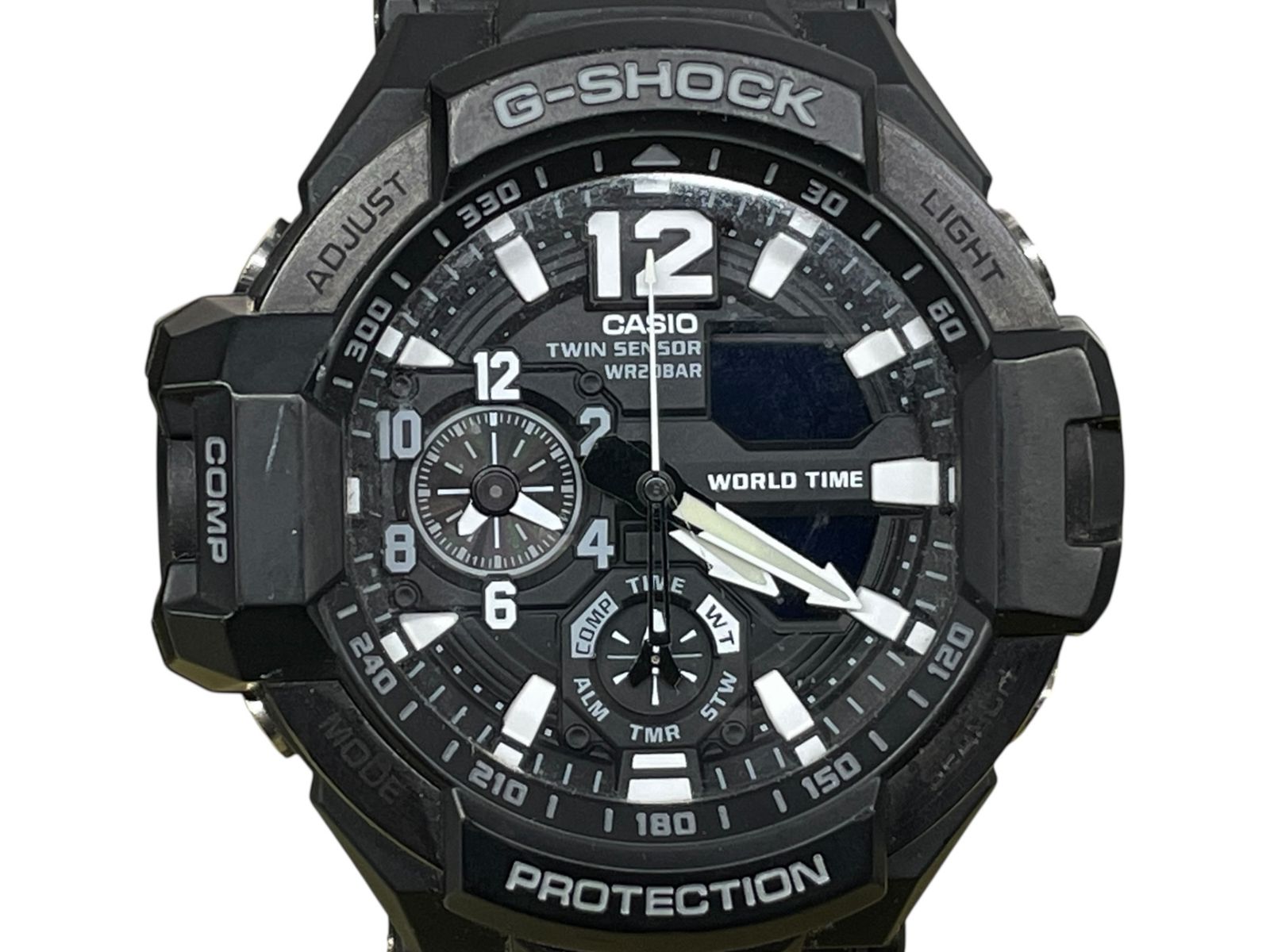 CASIO カシオ G SHOCK Gショック デジアナ腕時計 クオーツ GA 1100 1 AJF ブラック メンズ 025