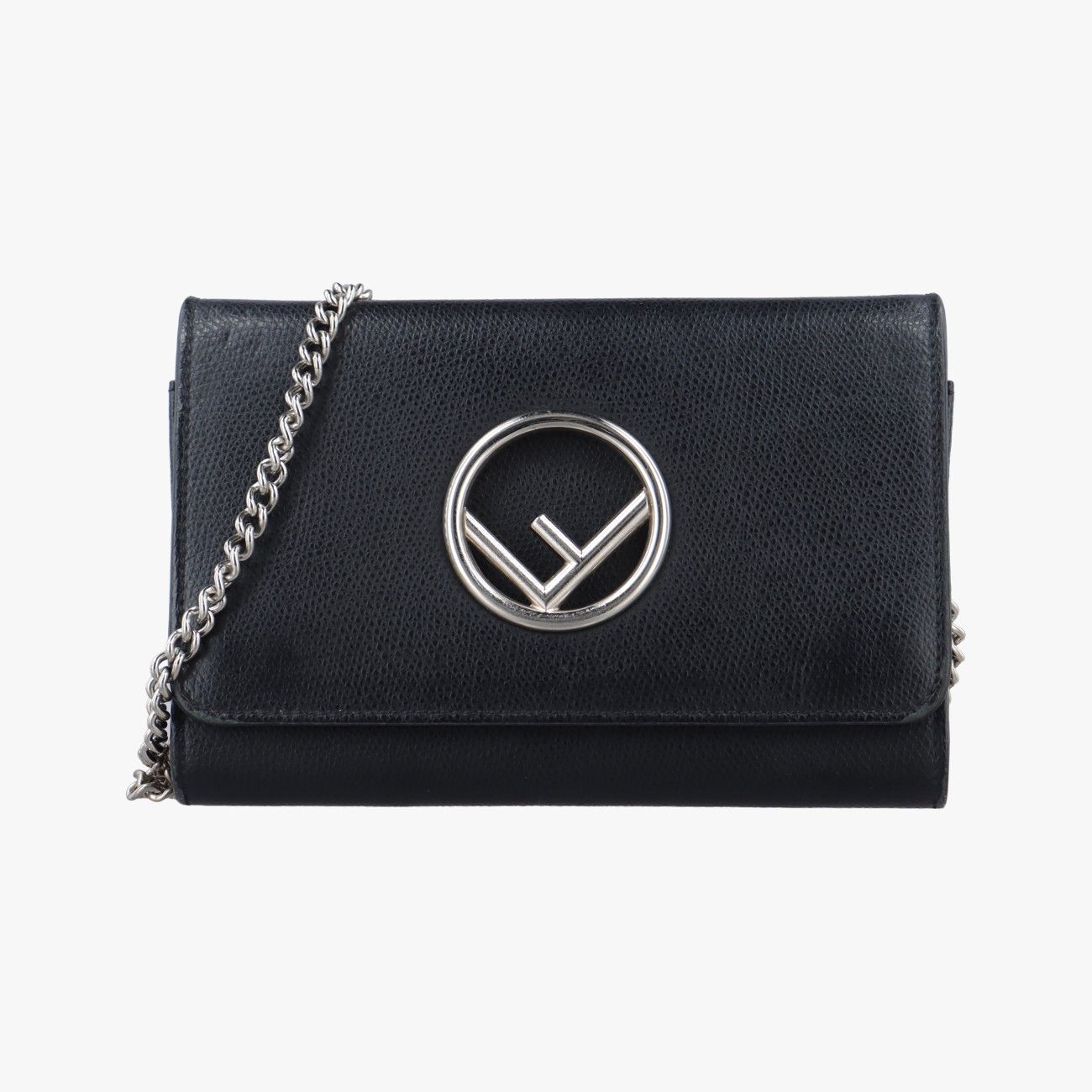 フェンディFendiキャナイエフ ブラック レザー 8 BS 024 A 18 B 198 3260