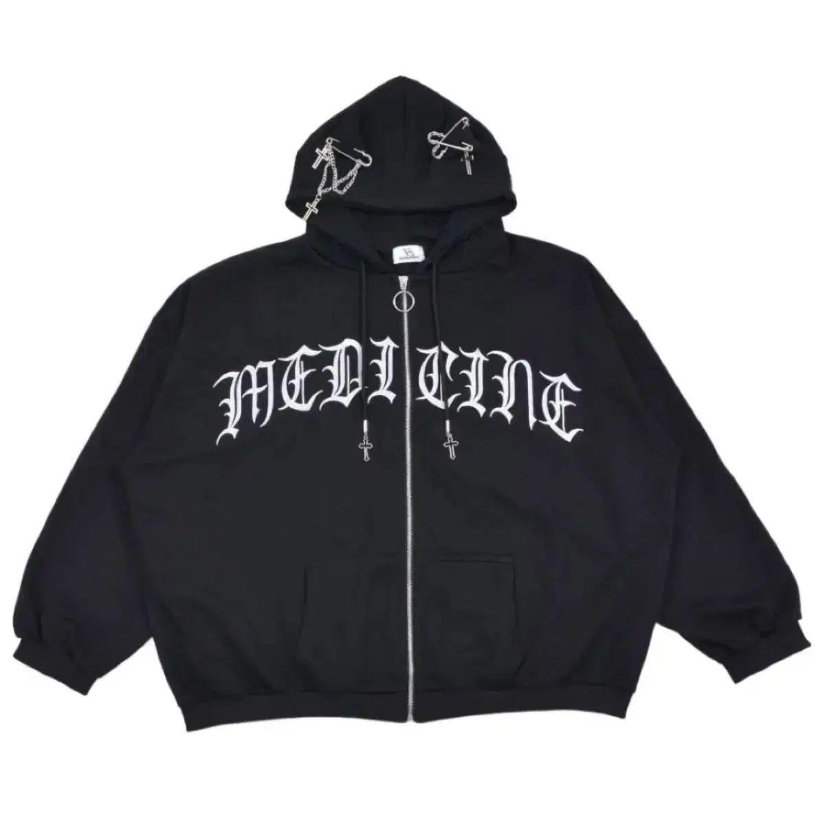 ボルカン 猫ミミ パーカ L ブラック