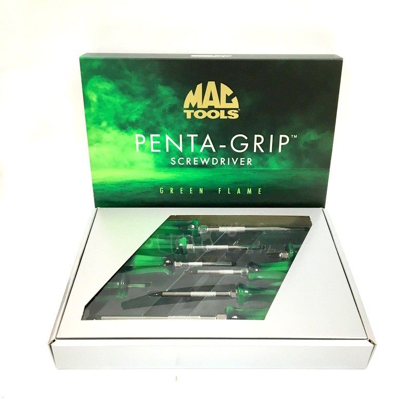 ♥ MAC tools マックツール PENTA GRIP GREEN FLAME 2025 ドライバー 8本セット △ DW 3747