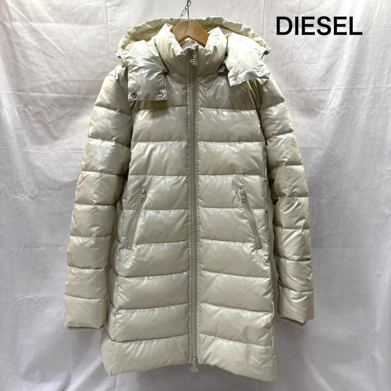 ディーゼル ロングコート 中綿 ダブルジップ 光沢 レディース M ISItems 古着