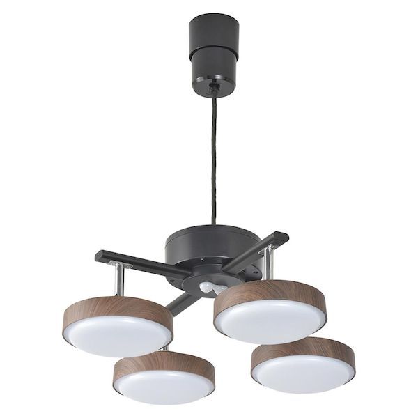 7営業日以内発送 オーム電機 LT YLP 4 RC K LED 4灯ペンダントライト 調光10段階 調色11段階 3800 lm 38 W ～8畳 ダークブラウン 販売不可
