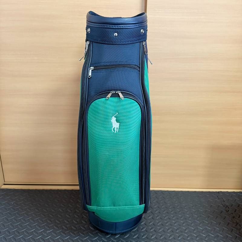 POLO RALPH LAUREN キャディバッグ ネイビー/グリーン ラルフローレンゴルフ キャディバック RLC013（ネイビー×グリーン