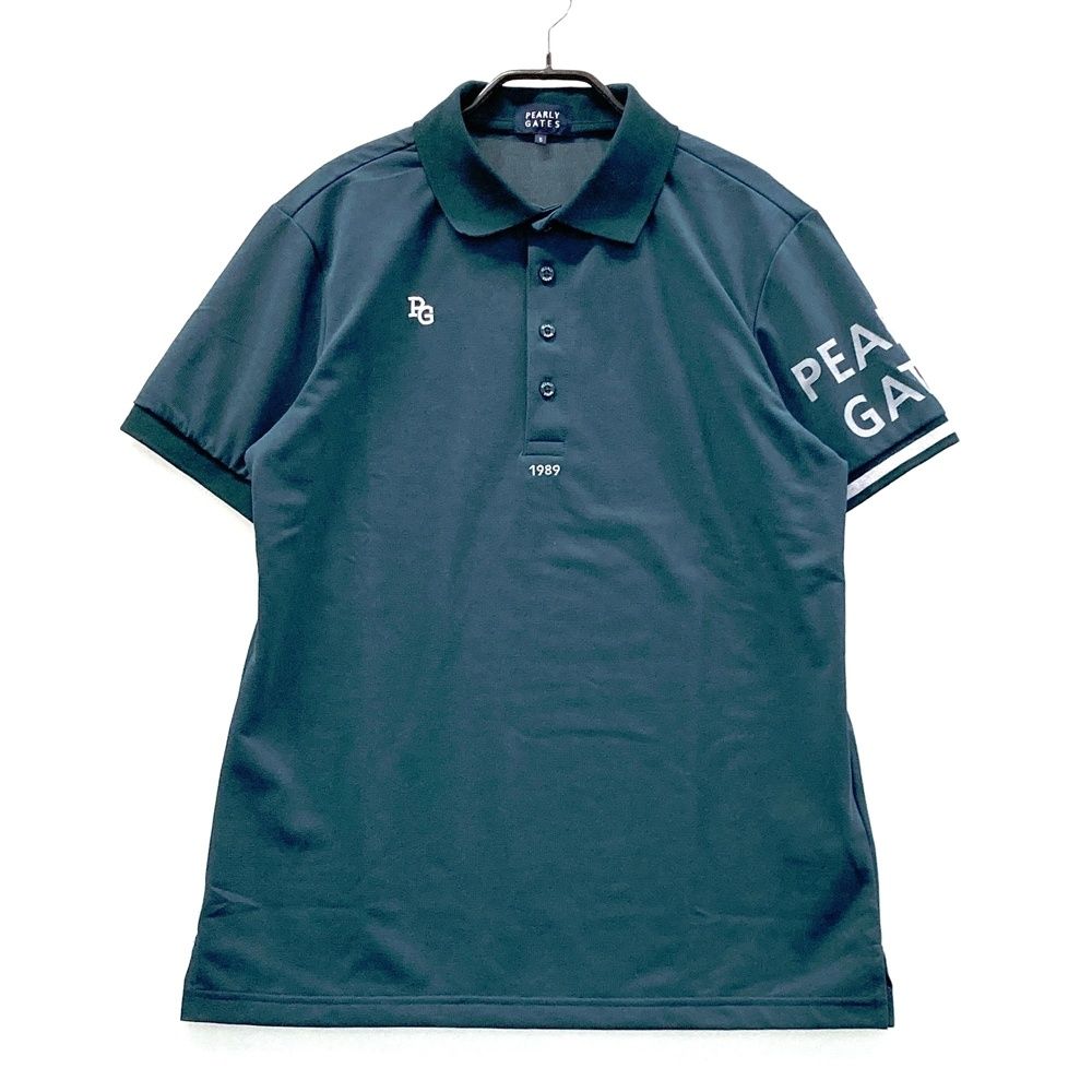 サイズ 5 PEARLY GATES パーリーゲイツ 2025年モデル 半袖ポロシャツ グリーン系 ゴルフウェア メンズ ストスト