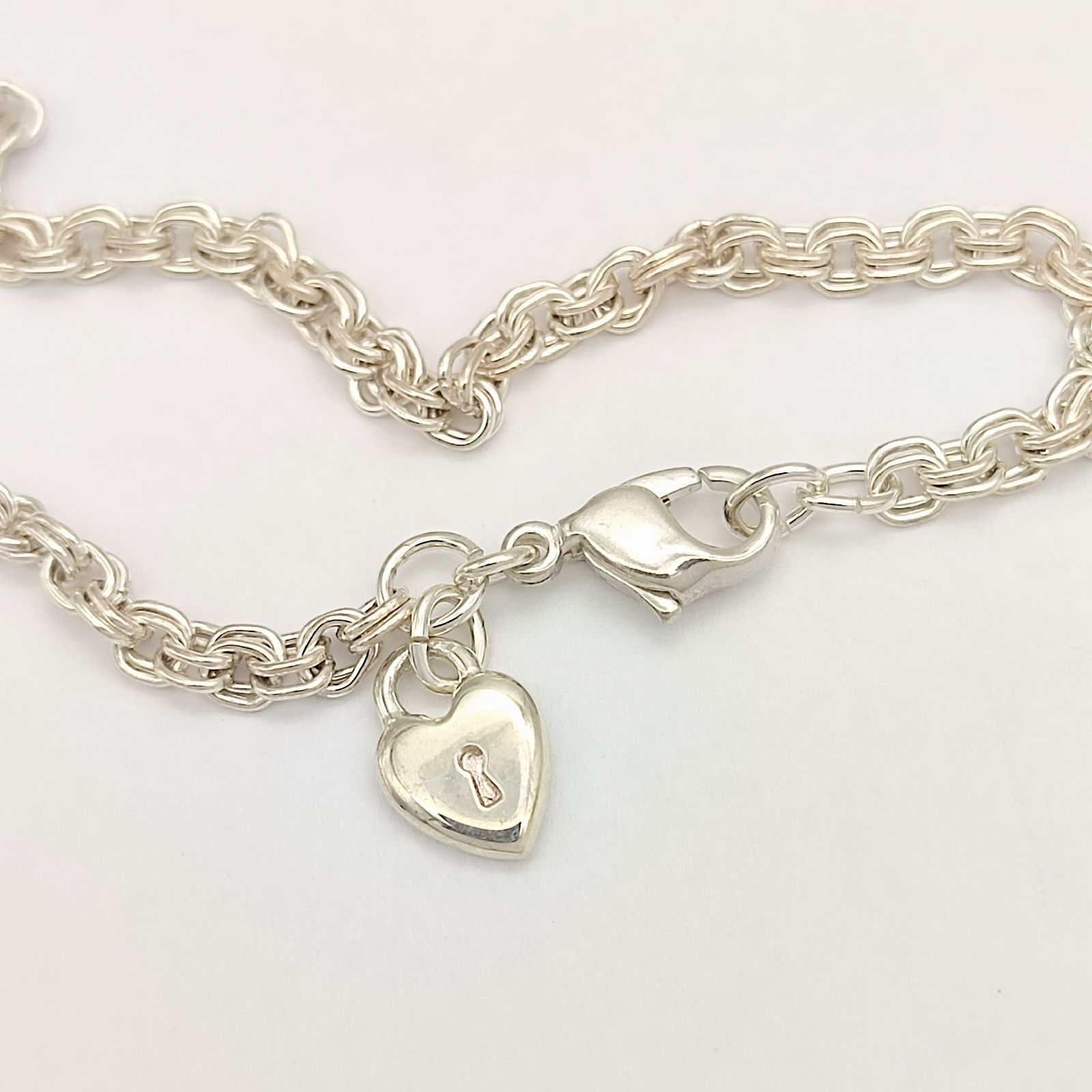 美品】NOJESS ノジェス ブレスレット SILVER シルバー925 5.3g ハート