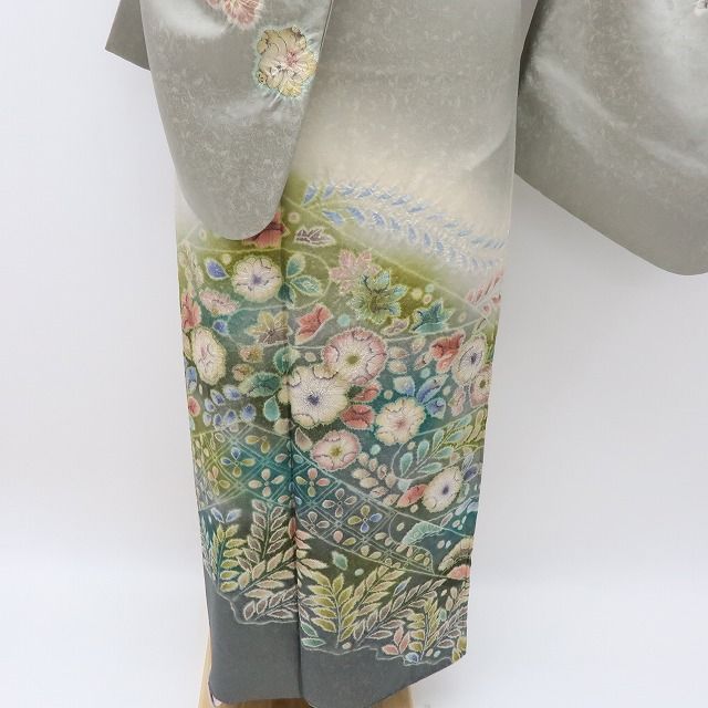 美品 正絹 作家物落款 辻が花 絞り 金通し❀目を覚ましながら夢を見る