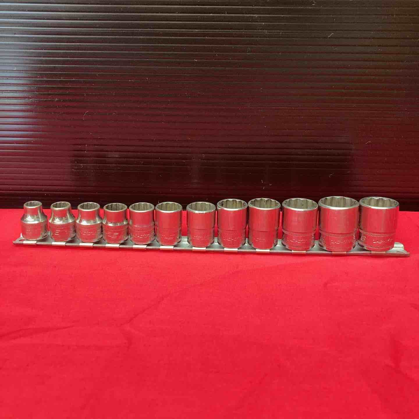 Snap on スナップオン 3 8シャローソケットセット FM 12点セット 12角 19 18 17 16 15 14 13 12 11 10 9 8