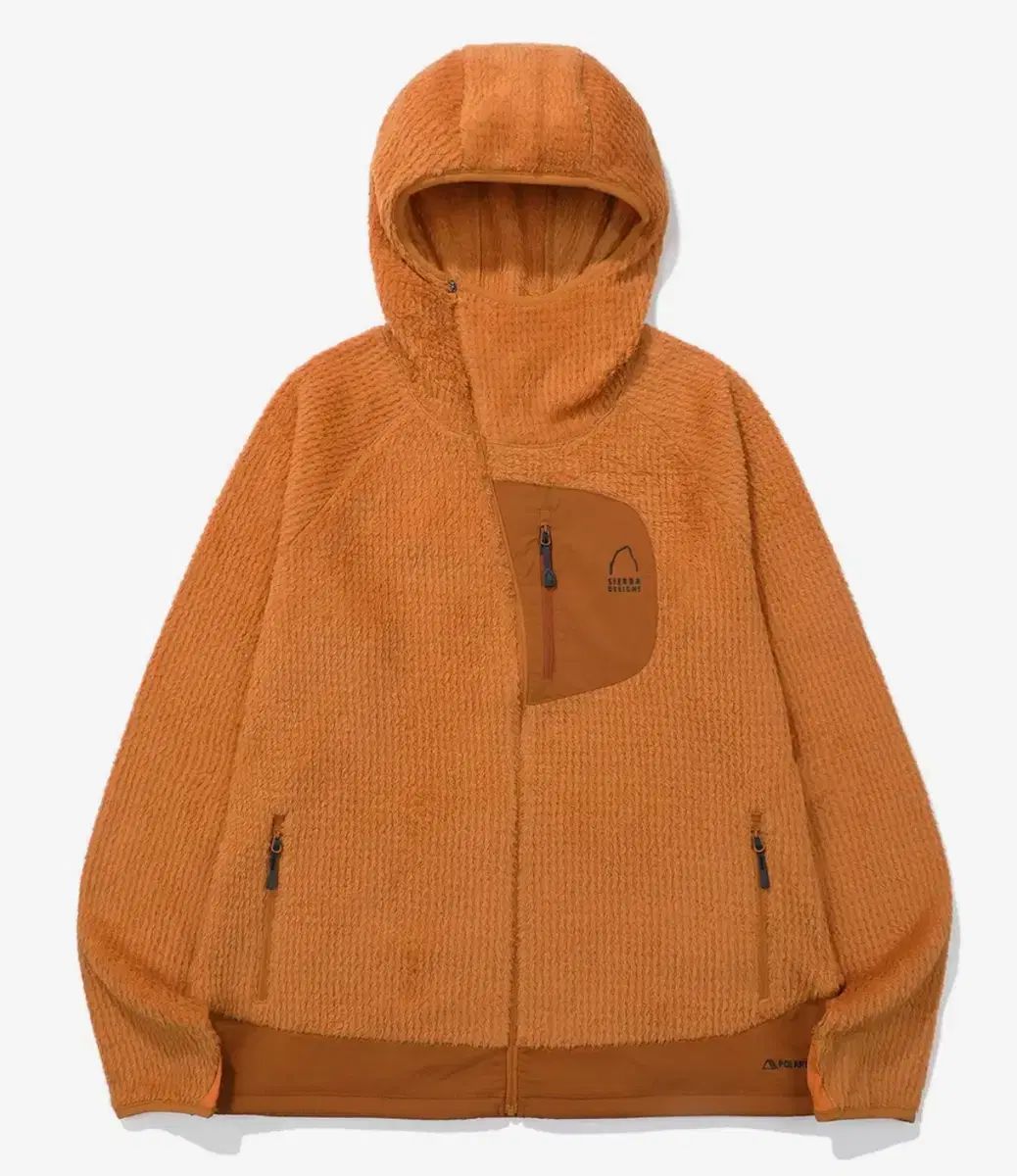 L シエラデザイン ポーラテック フリース フード ジップアップ オレンジ