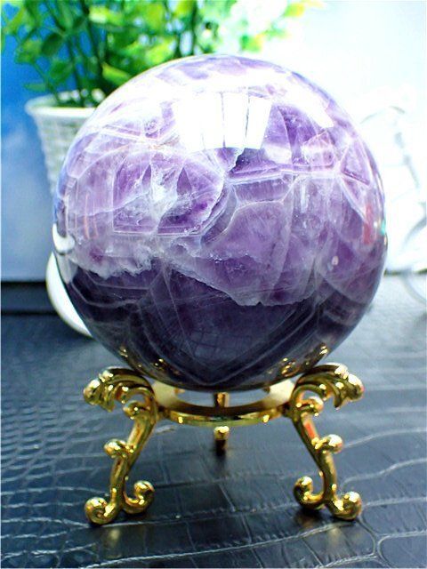 天然～愛の守護石～夢幻紫水晶アメジスト丸玉B 89 G 1 179 03 A