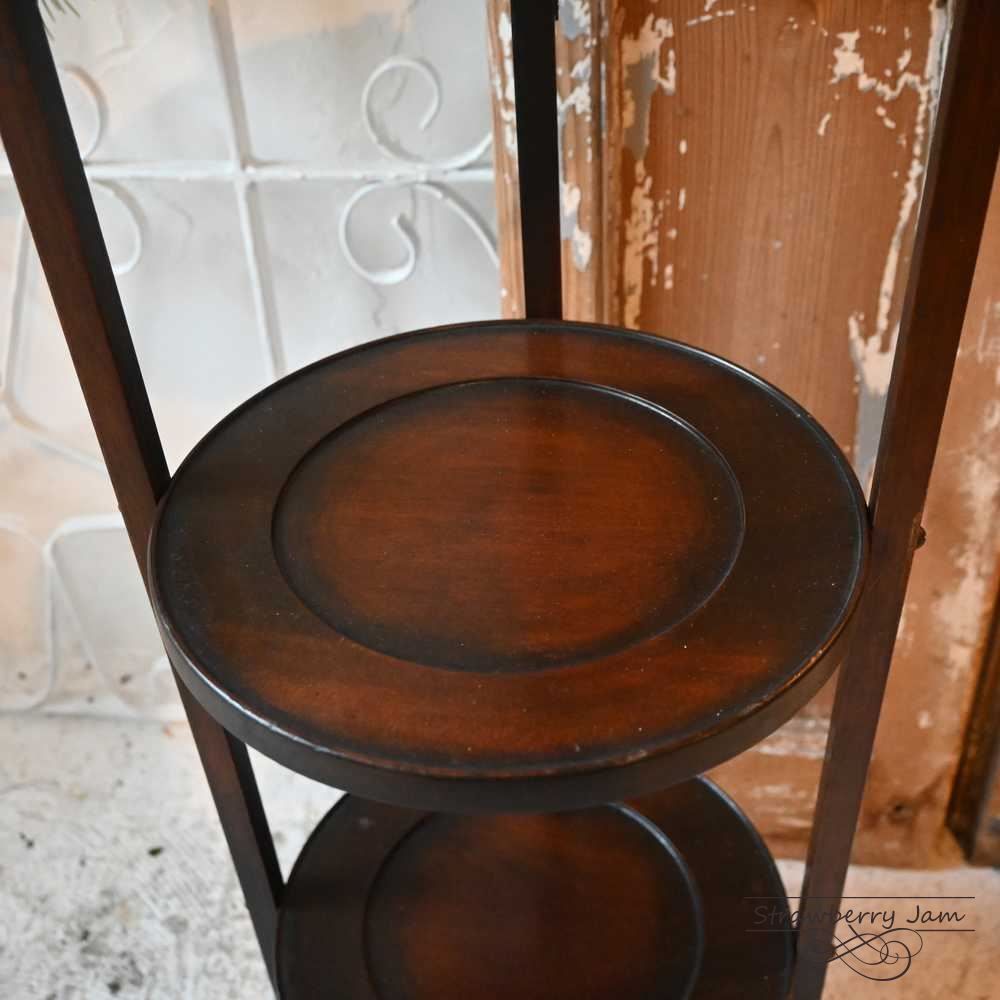 L3710-70 英国アンティーク ケーキスタンド オーク ヴィクトリアン