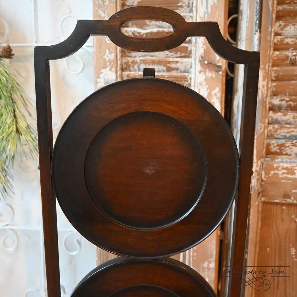 L3710-70 英国アンティーク ケーキスタンド オーク ヴィクトリアン