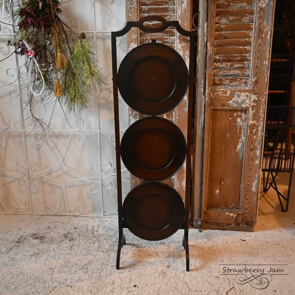 L3710-70 英国アンティーク ケーキスタンド オーク ヴィクトリアン