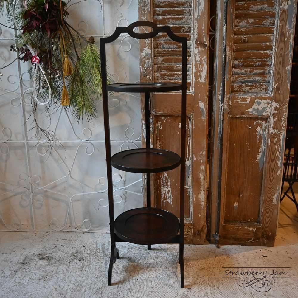 L3710-70 英国アンティーク ケーキスタンド オーク ヴィクトリアン