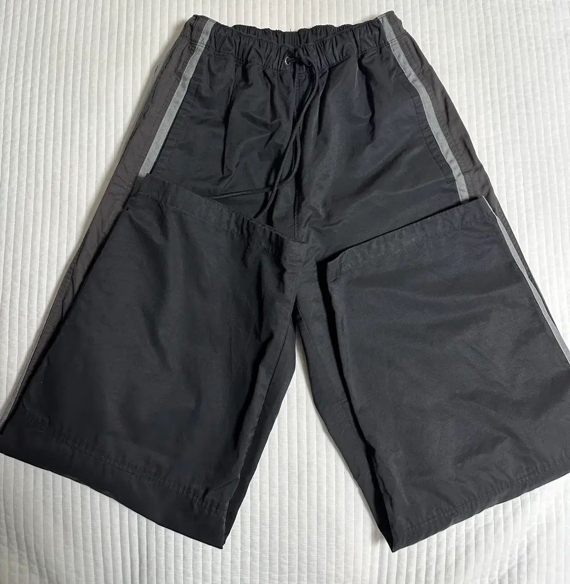 1 ポリテル ナイロン トラックパンツ ブラック