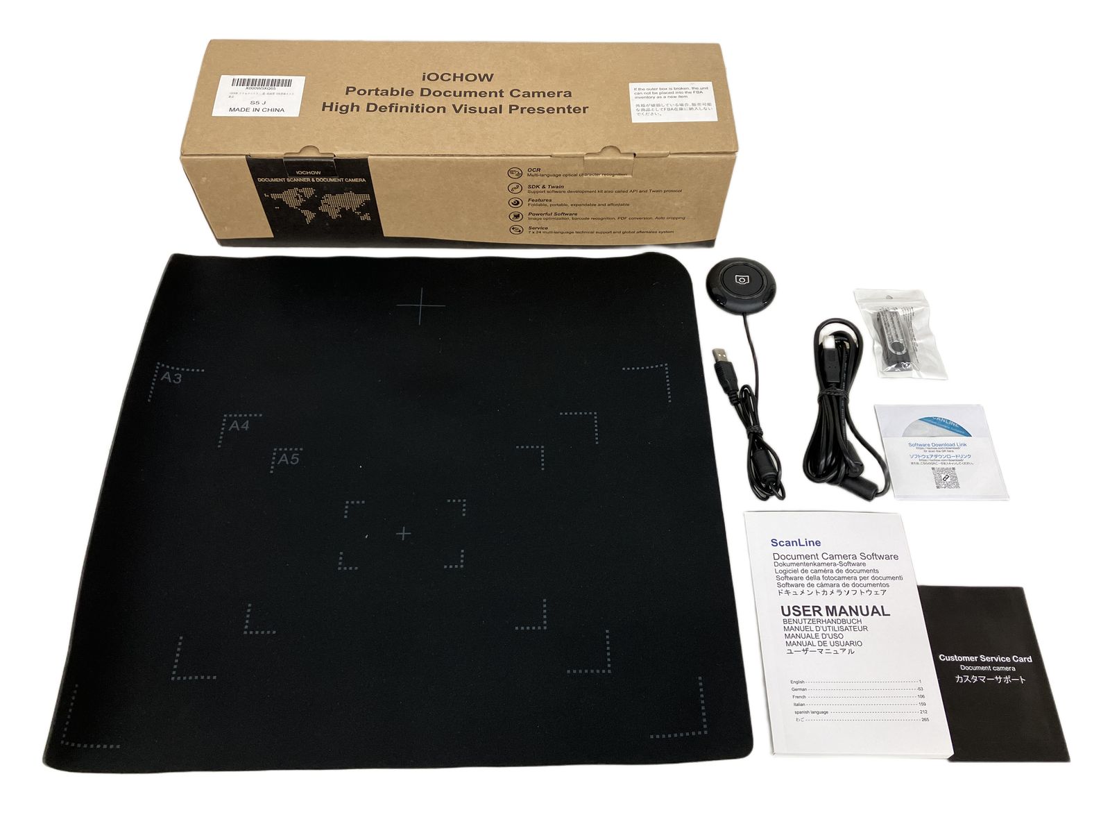 iOCHOW S 5 ドキュメントスキャナー ブックスキャナー