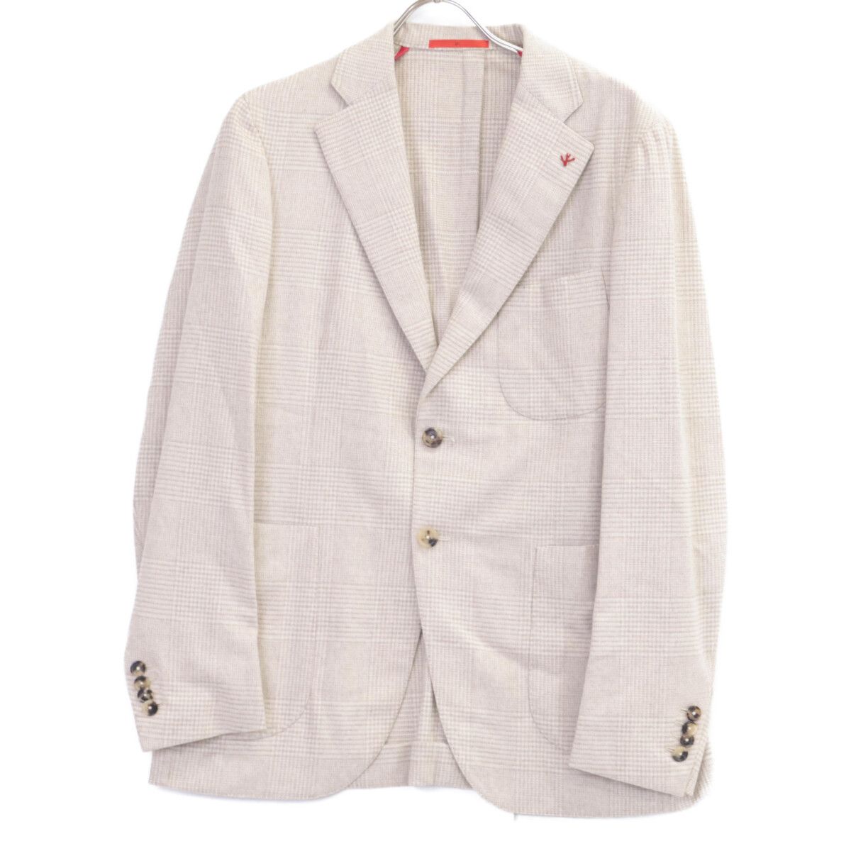 ISAIA イザイア – 00663 CAMP Napoli 00468 ｳｰﾙ×ｶｼﾐﾔ ﾊｳﾝﾄﾞﾄｩｰｽ 2B