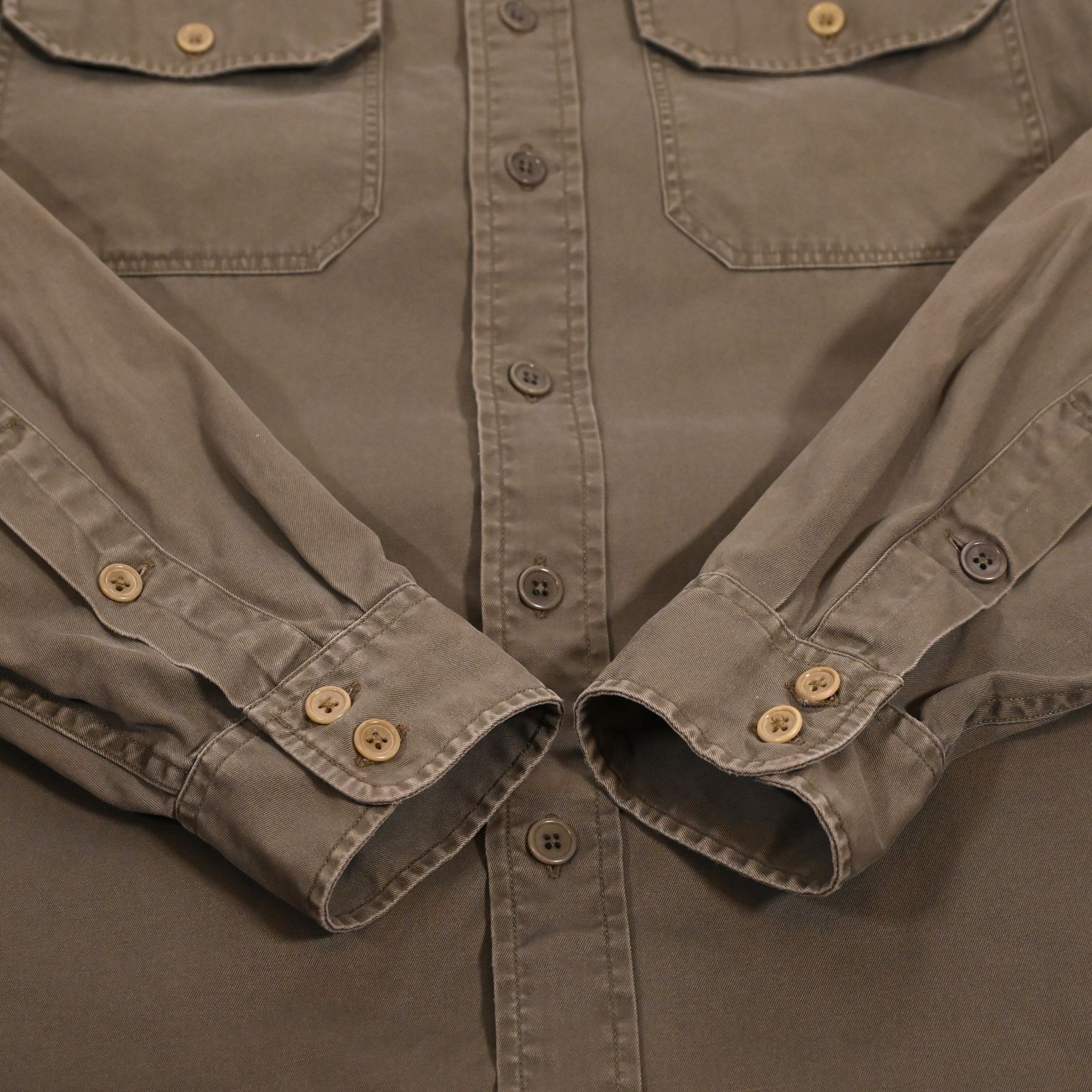 RRL ダブルアールエル ミリタリーシャツ カーキ Sサイズ - メルカリ