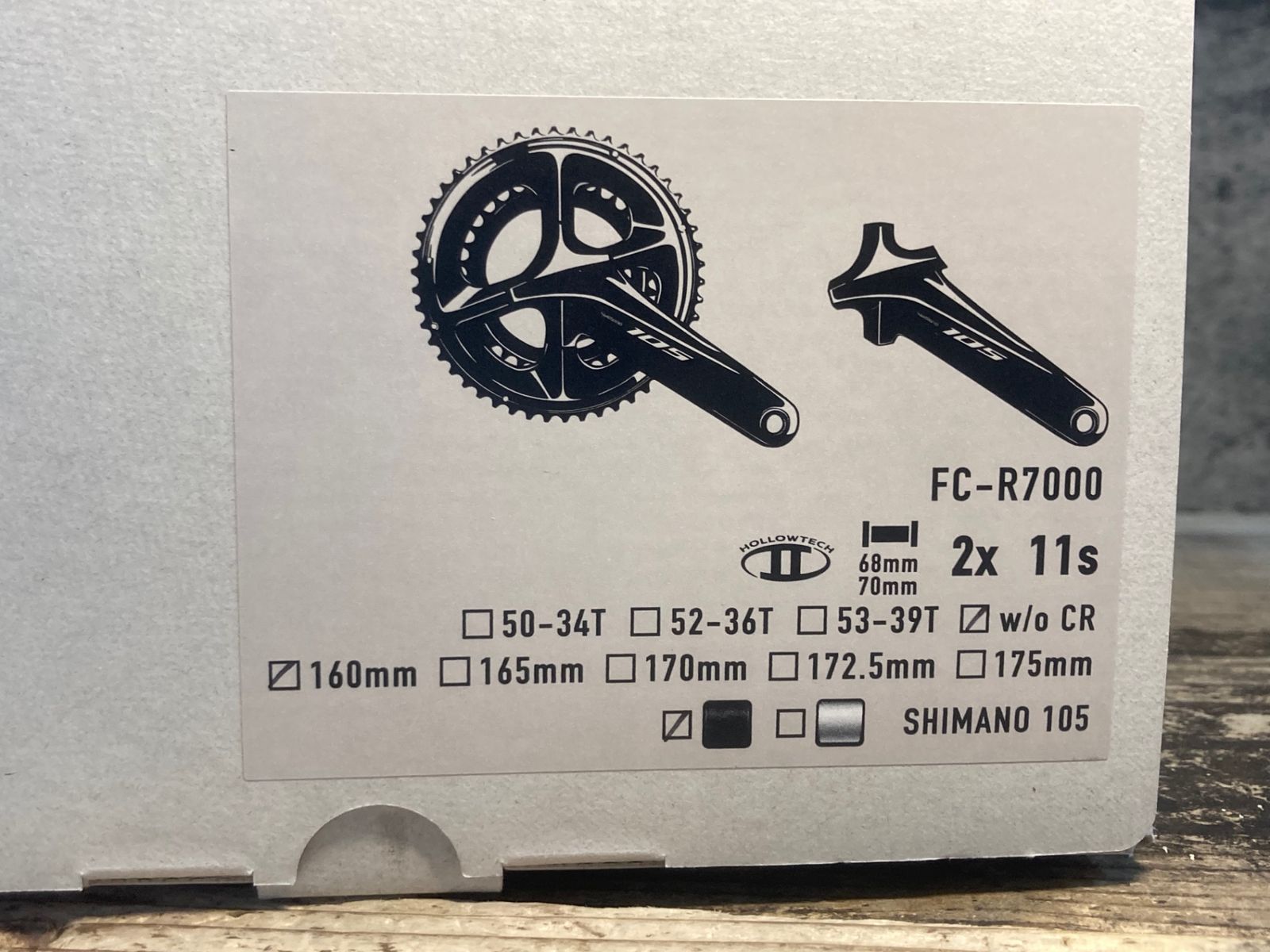 JR612 シマノ SHIMANO 105 FC-R7000 クランクアーム 160mm - メルカリ