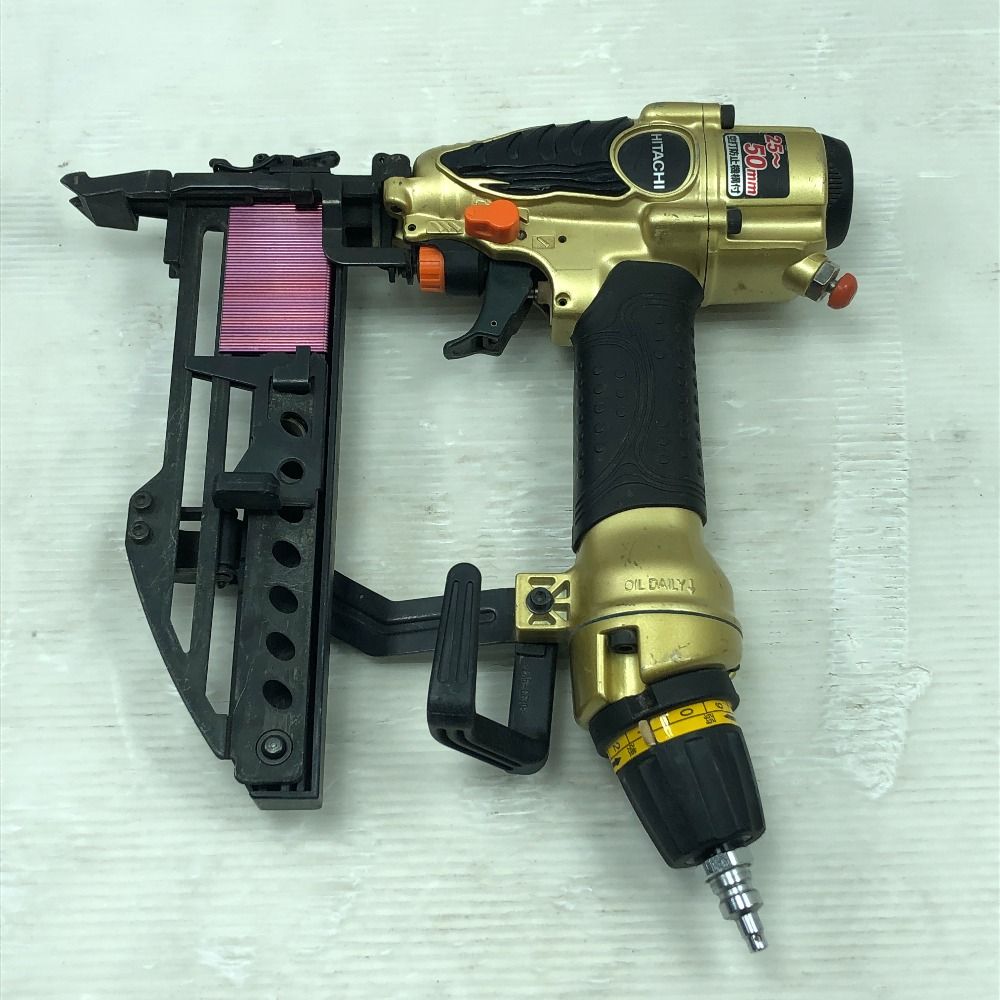 HITACHI 日立 工具 エアツール エアタッカ 本体のみ 高圧 ゴールド