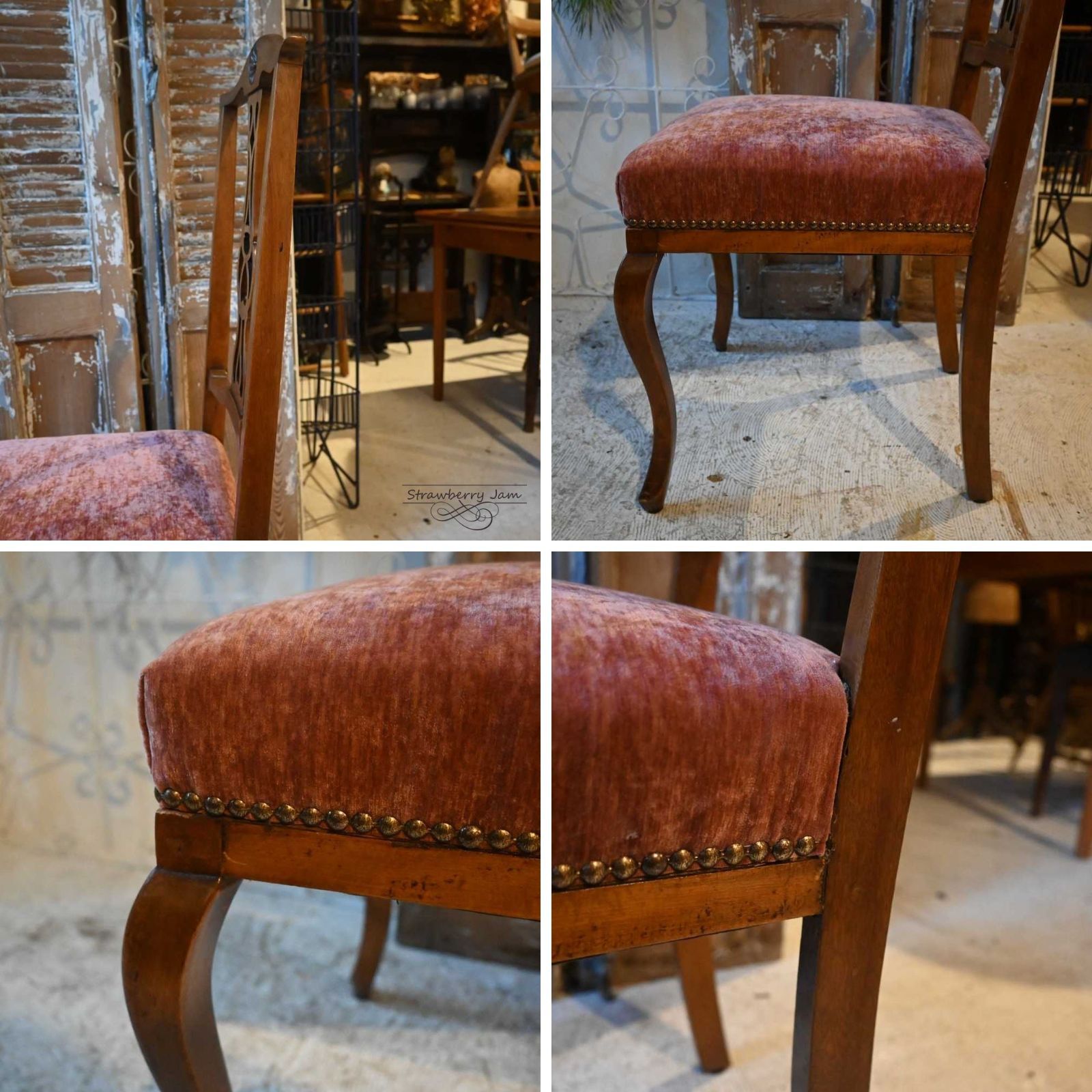 L3705-222-1 英国アンティーク チッペンデールチェア サロンチェア