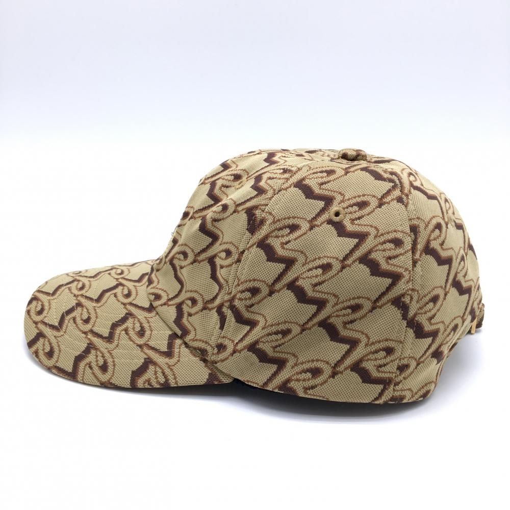 美品】ラッセルノ キャップ ベージュ×ブラウン 総柄 ルチャ F ゴルフ