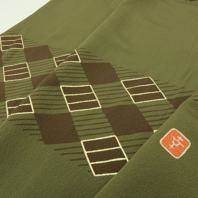 六花-RIKKA- 正絹 花井幸子落款 小豆入りの和菓子 訪問着 着物 A 4325