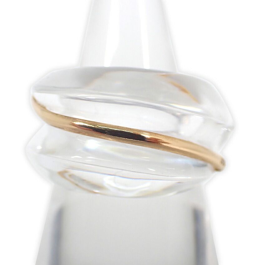 Baccarat バカラ 750 YG カーブ リング 9号 j 127 4