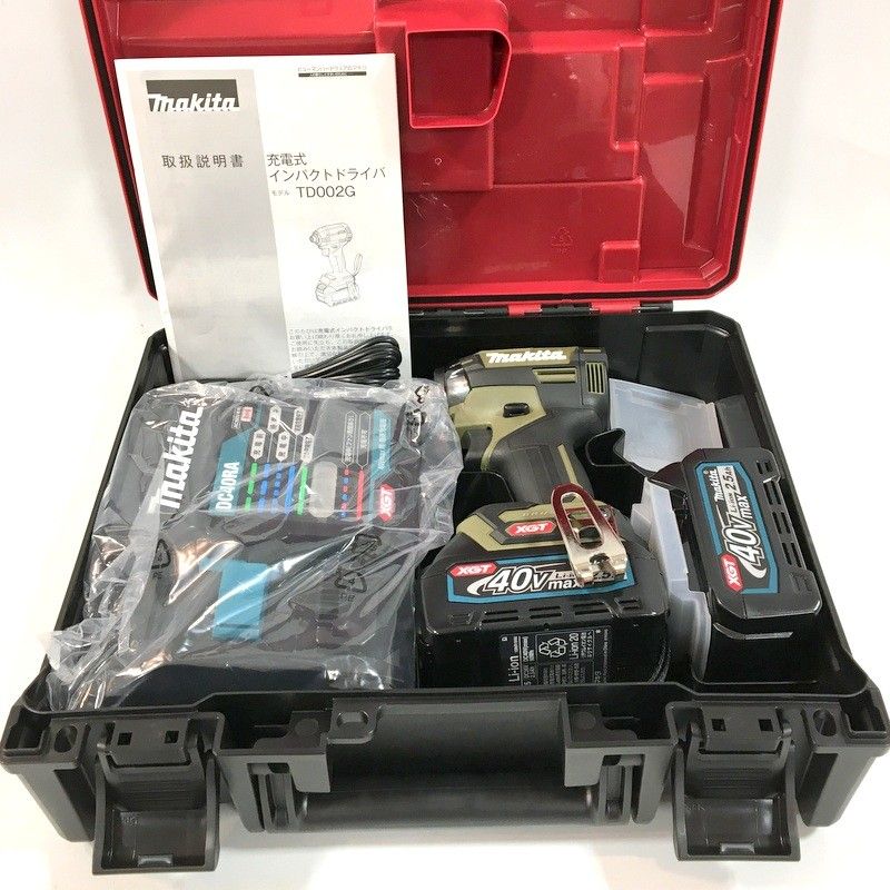 ♥ makita マキタ 充電式インパクトドライバ フルセット 40 Vmax 2 5 Ah オリーブ コードレス 電動工具 △ DW 3748